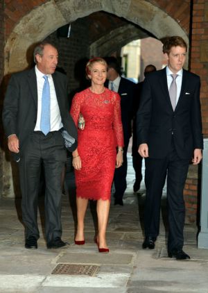 Prince George godparents - Julia Samuel and husband with Hugh Grosvenor.jpg